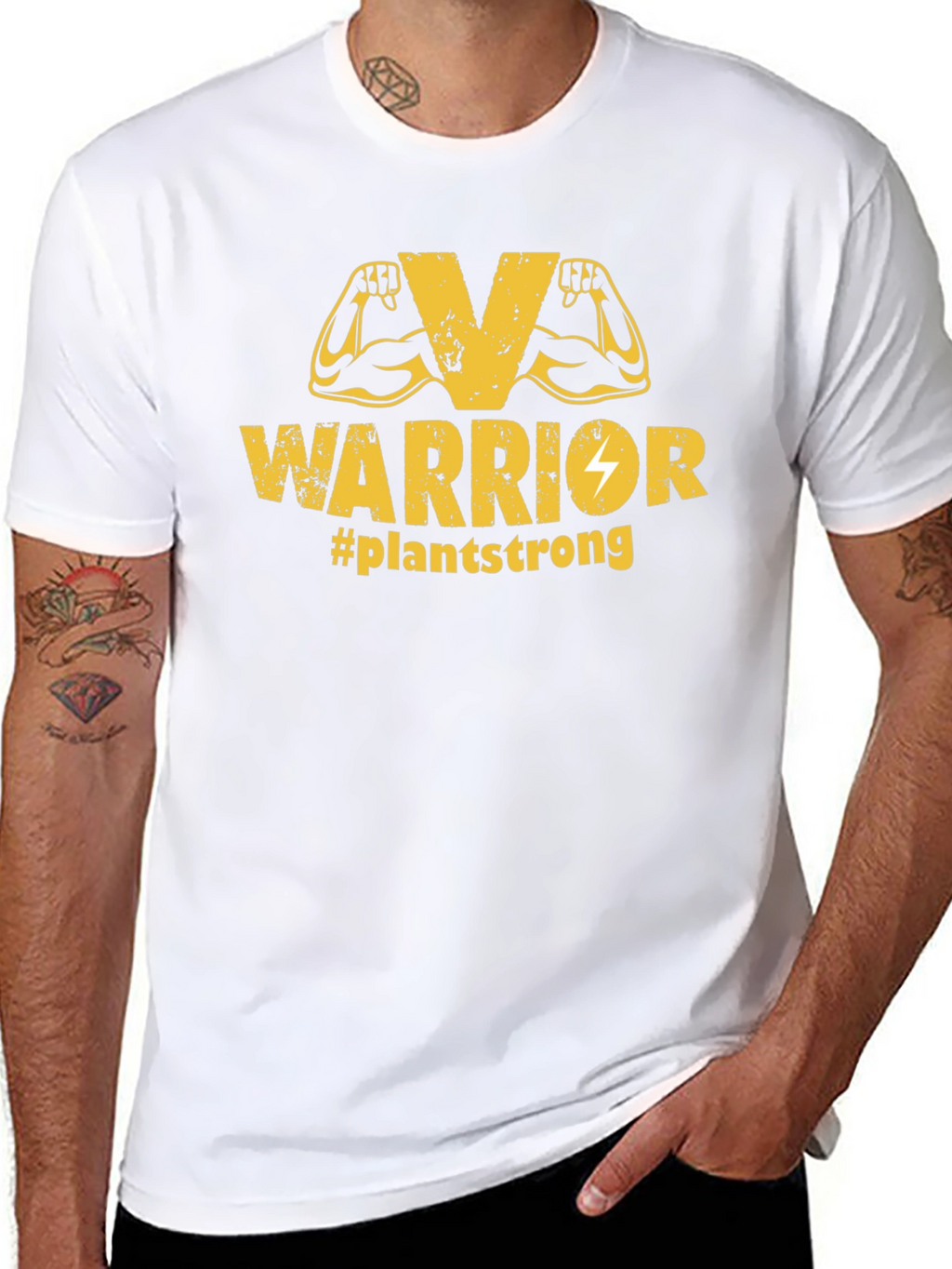 Vegan Warrior #Plantstrong Graphic T-Shirt