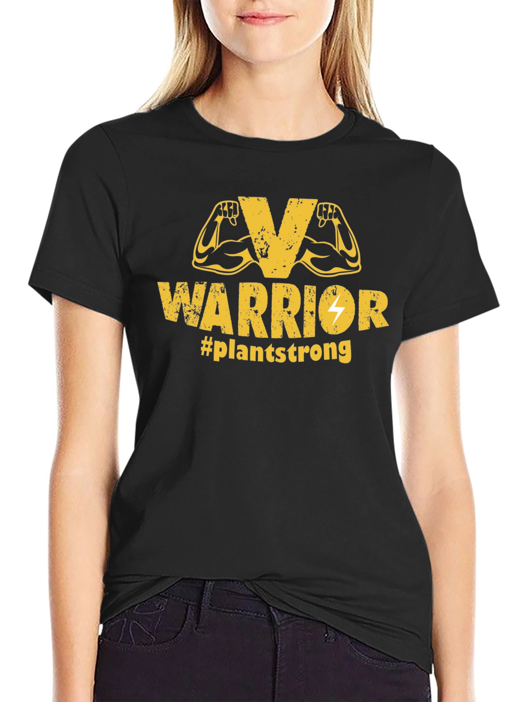 Vegan Warrior #Plantstrong Graphic T-Shirt