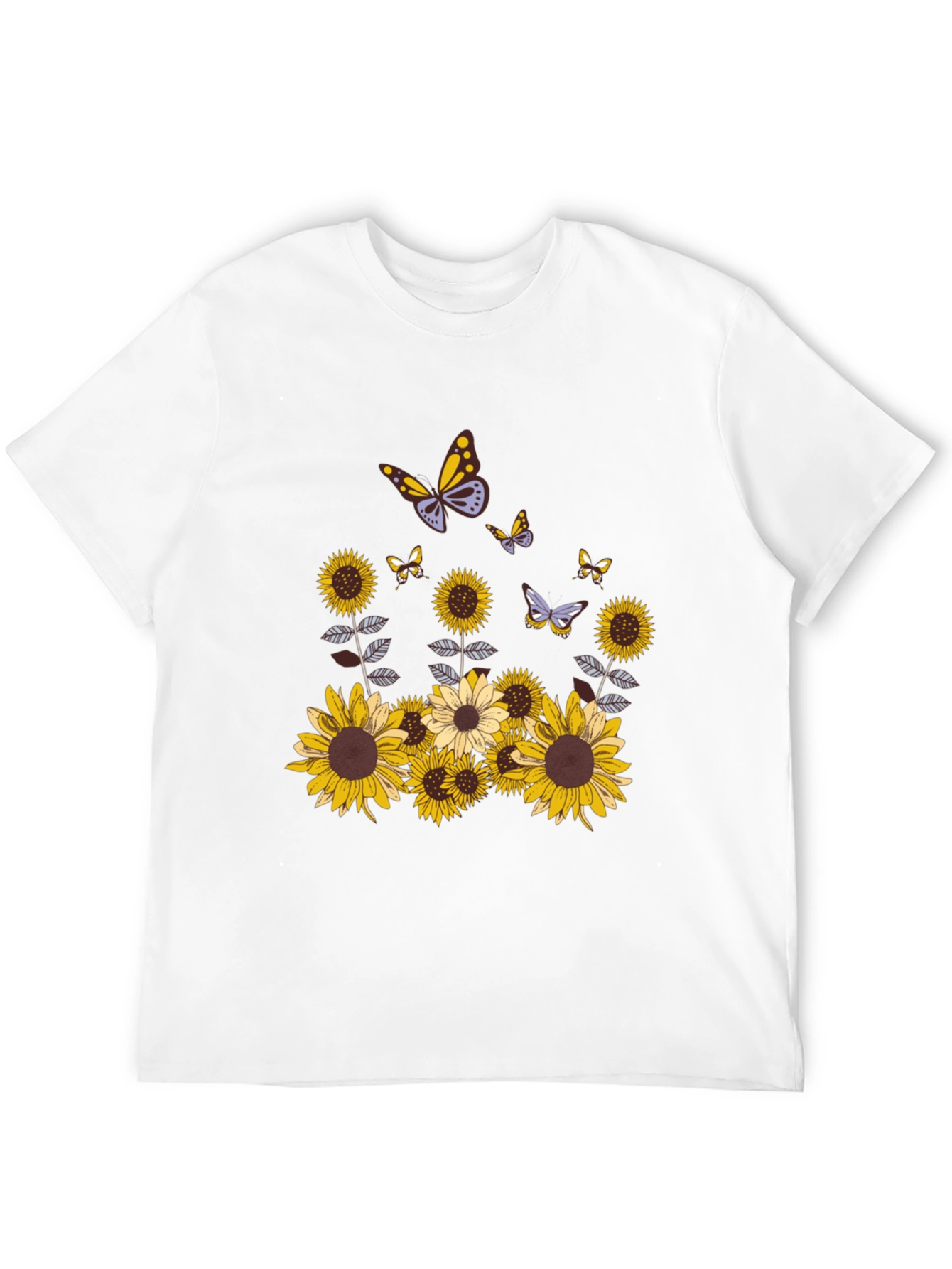 Sunflower Butterfly Graphic Tee - Stylish & Unique