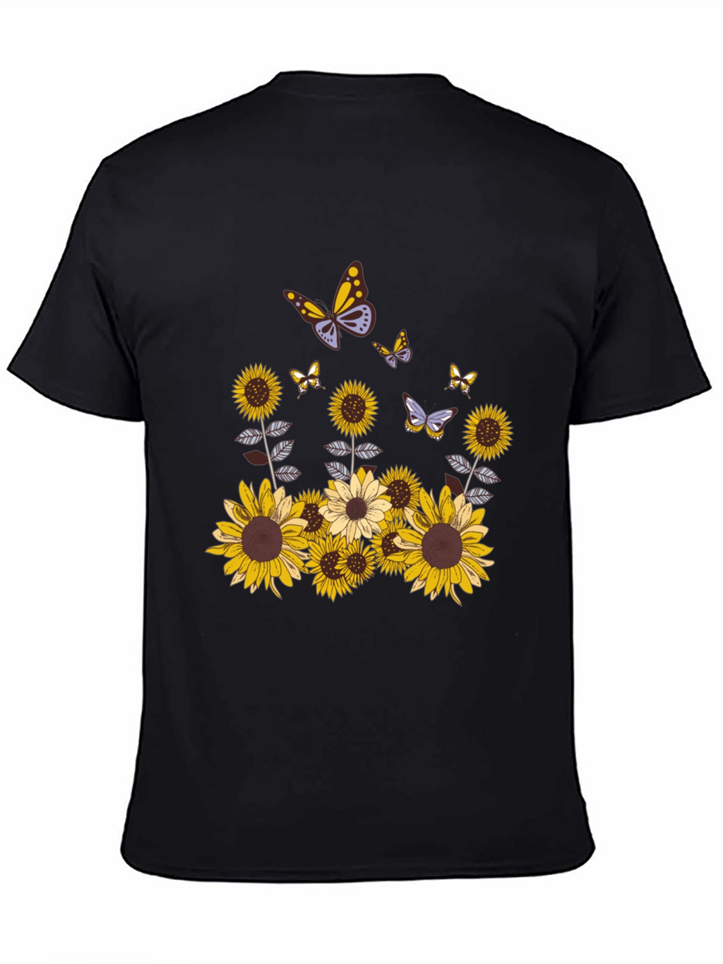 Sunflower Butterfly Graphic Tee - Stylish & Unique