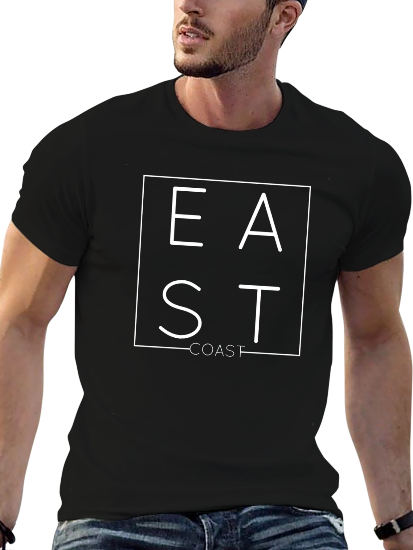 East Coast Graphic Tee - Modern Square Design