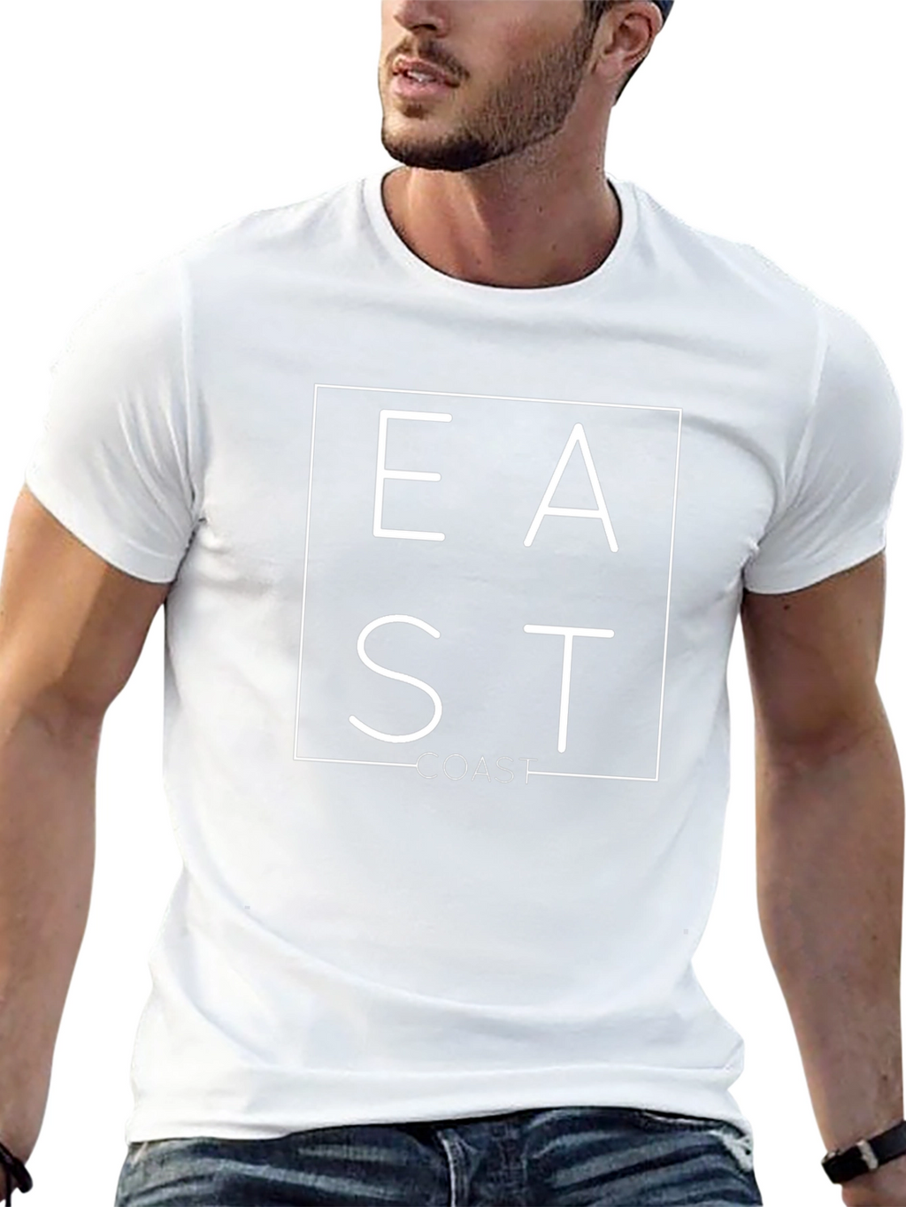 East Coast Graphic Tee - Modern Square Design