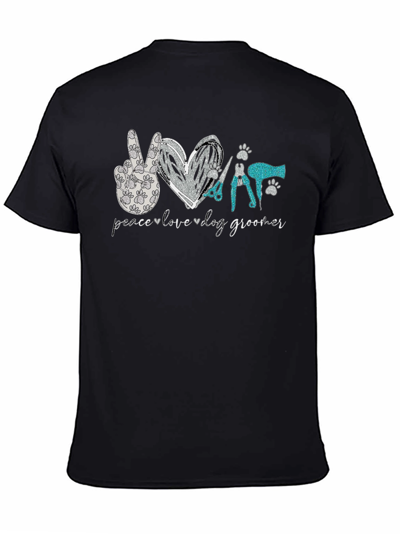 Peace Love Dog Groomer T-Shirt