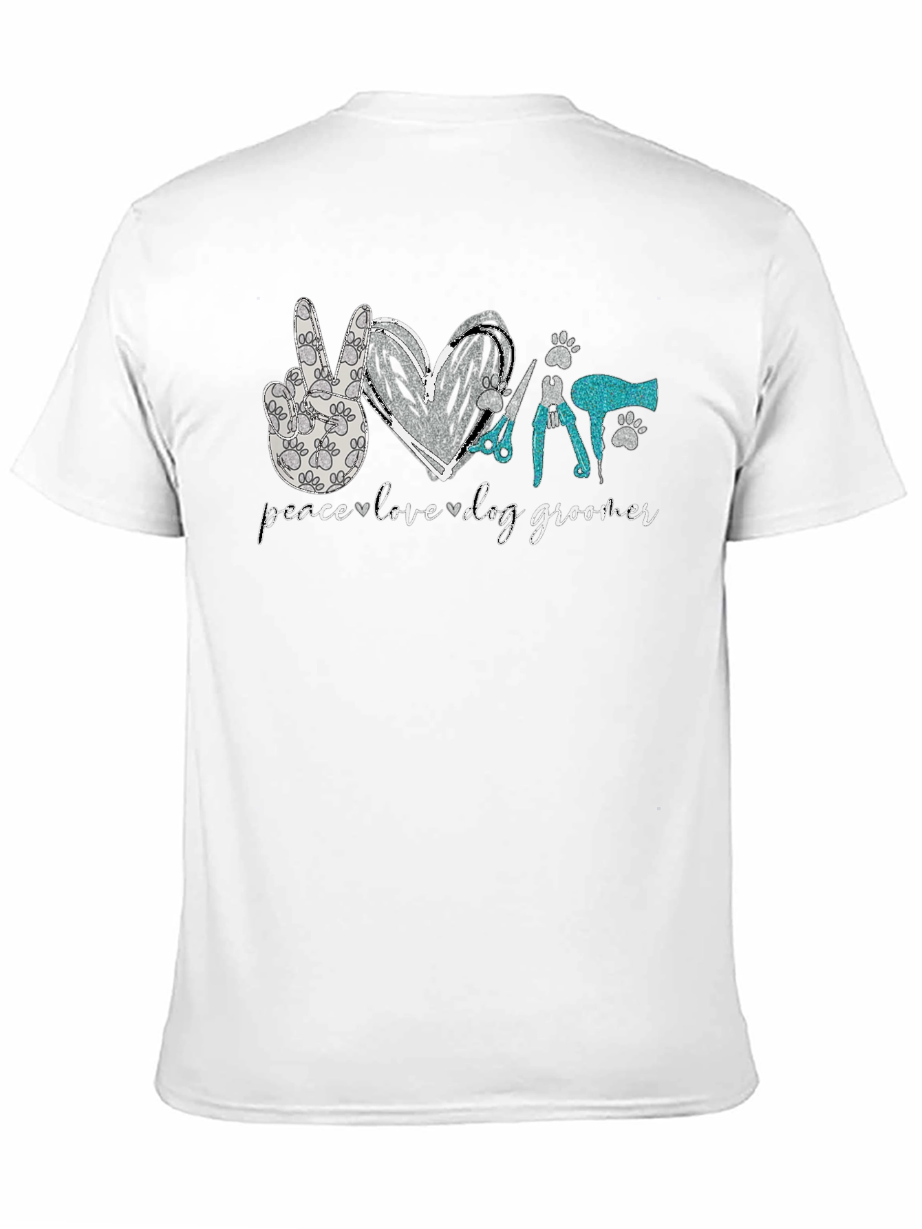 Peace Love Dog Groomer T-Shirt
