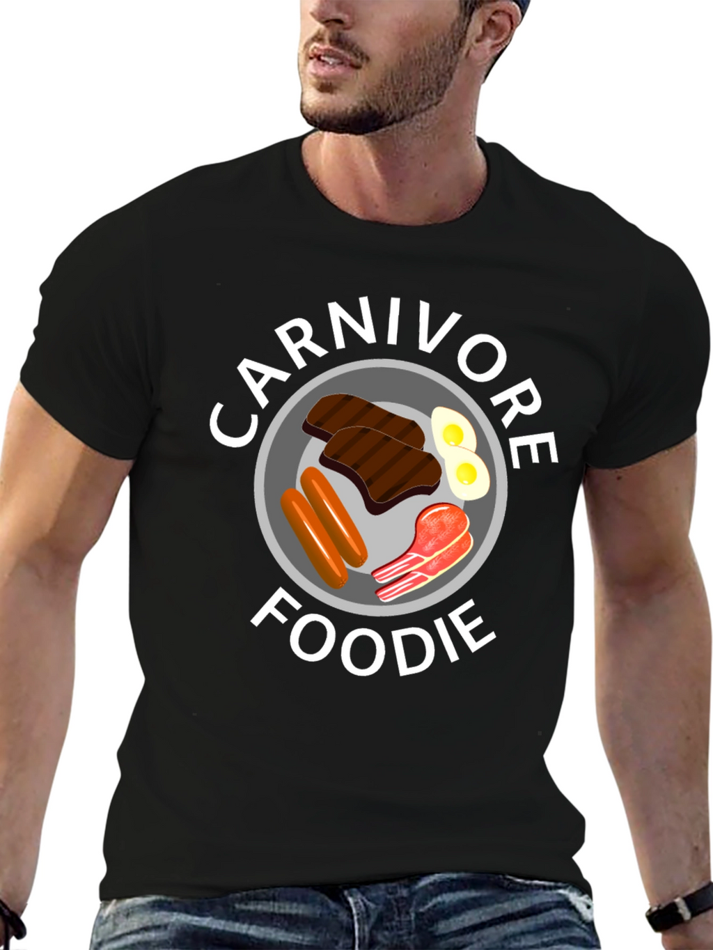 Carnivore Foodie Black T-Shirt - Meat Lover Tee