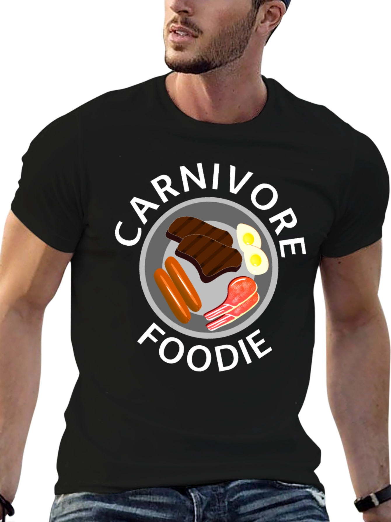 Carnivore Foodie Black T-Shirt - Meat Lover Tee