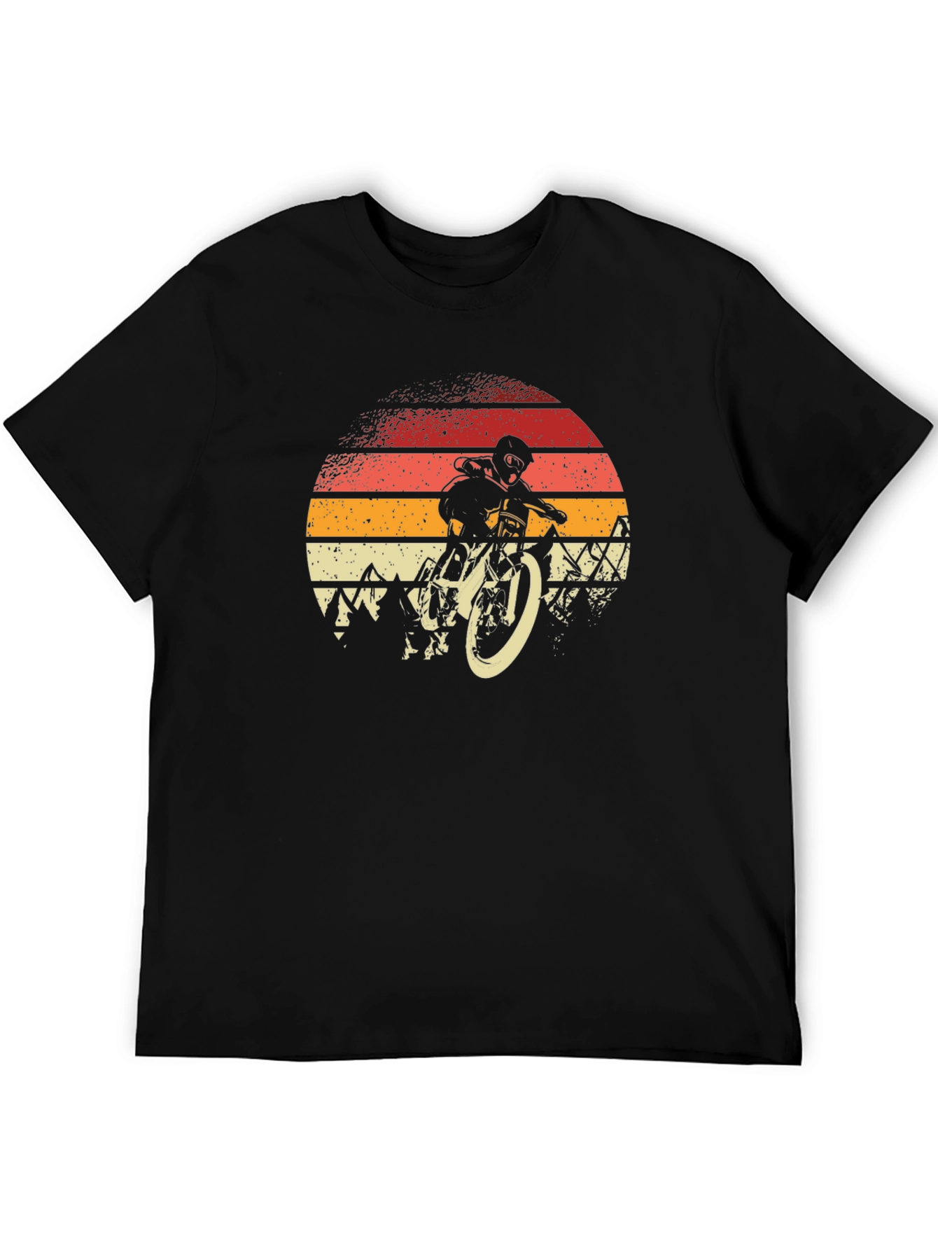 Mountain Bike Sunset Graphic Tee - Biker Style