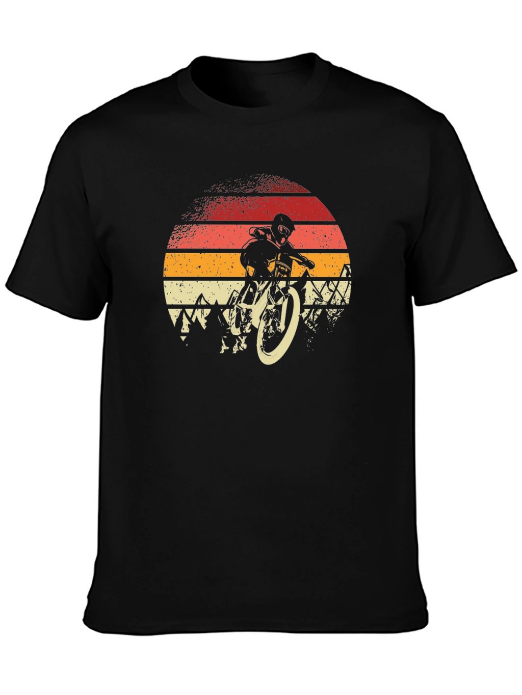 Mountain Bike Sunset Graphic Tee - Biker Style