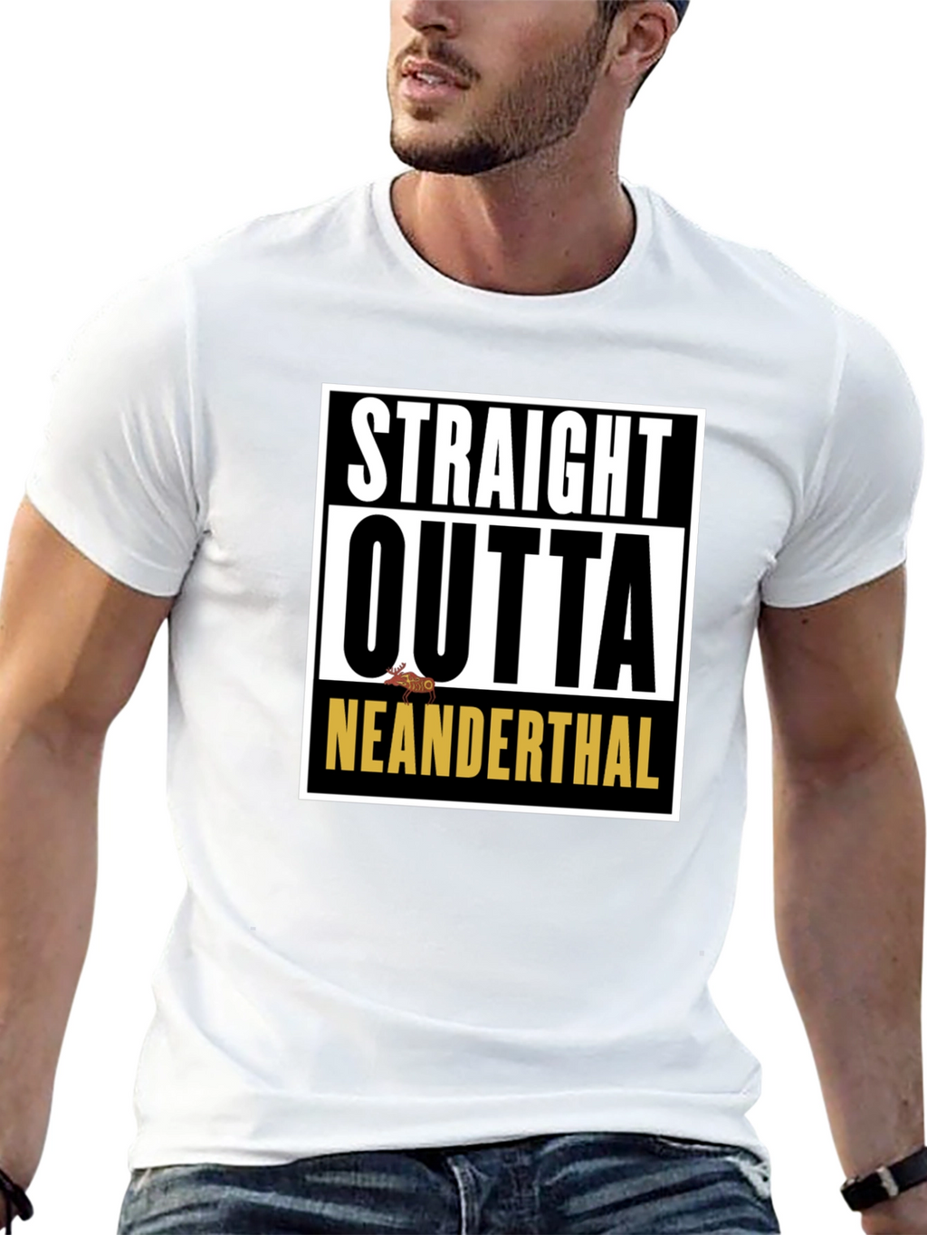 Straight Outta Neanderthal Graphic T-Shirt