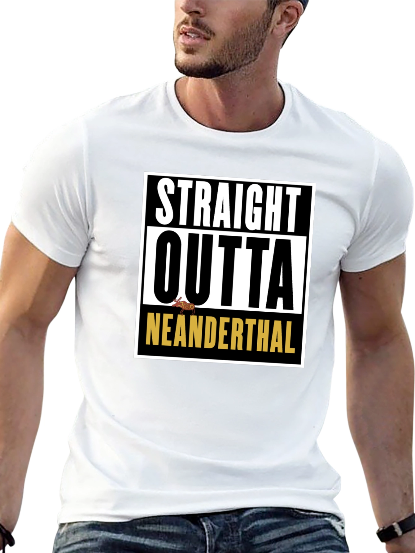 Straight Outta Neanderthal Graphic T-Shirt