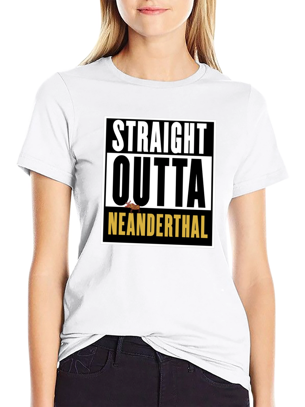 Straight Outta Neanderthal Graphic T-Shirt