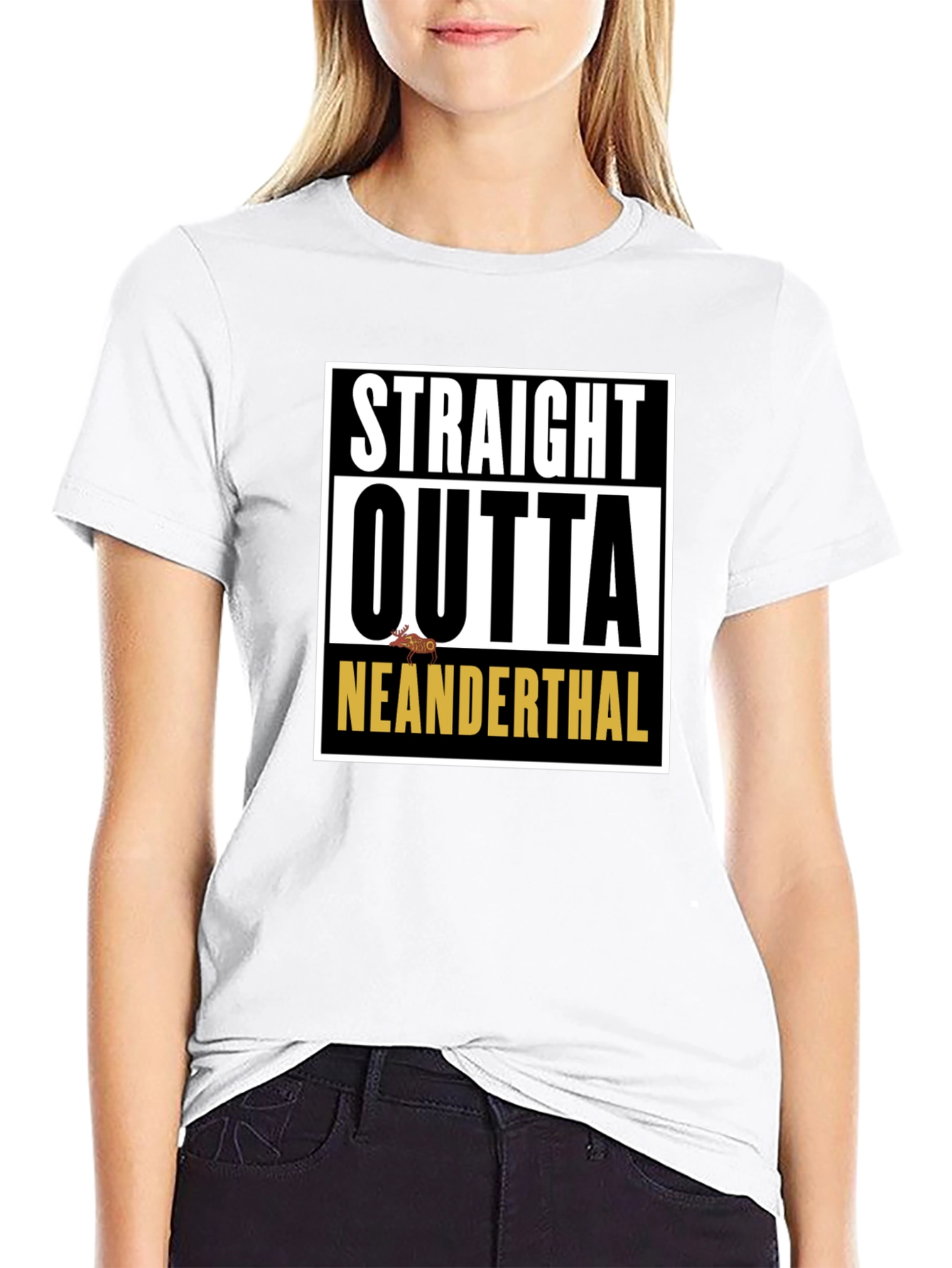 Straight Outta Neanderthal Graphic T-Shirt