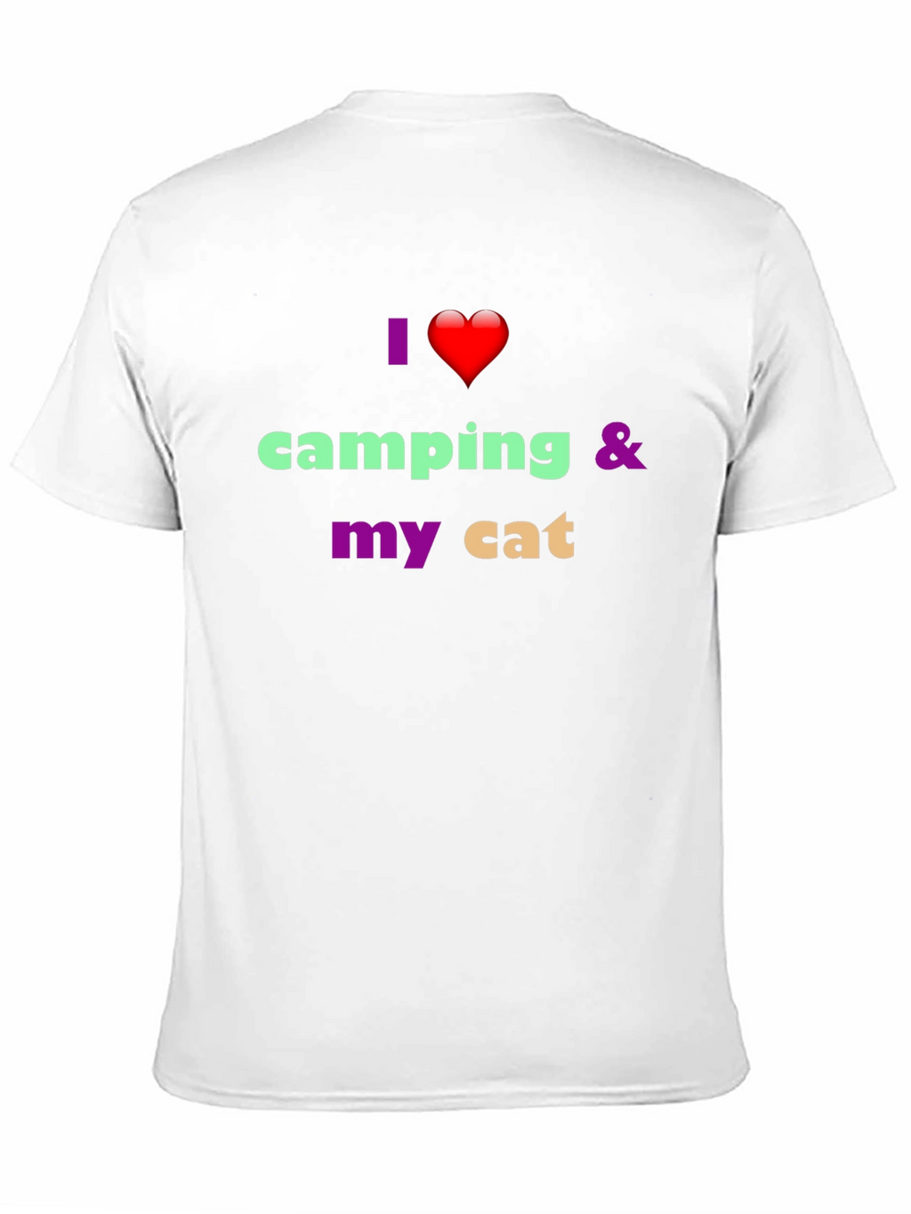I Heart Camping & My Cat Black Tee