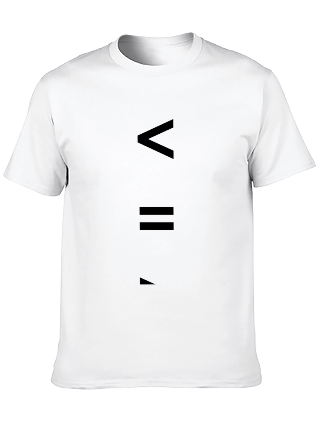 Minimalist Black T-Shirt with Geometric Design