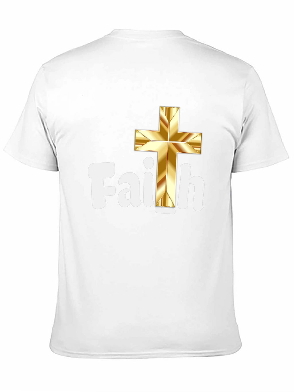 Faith Gold Cross Black T-Shirt