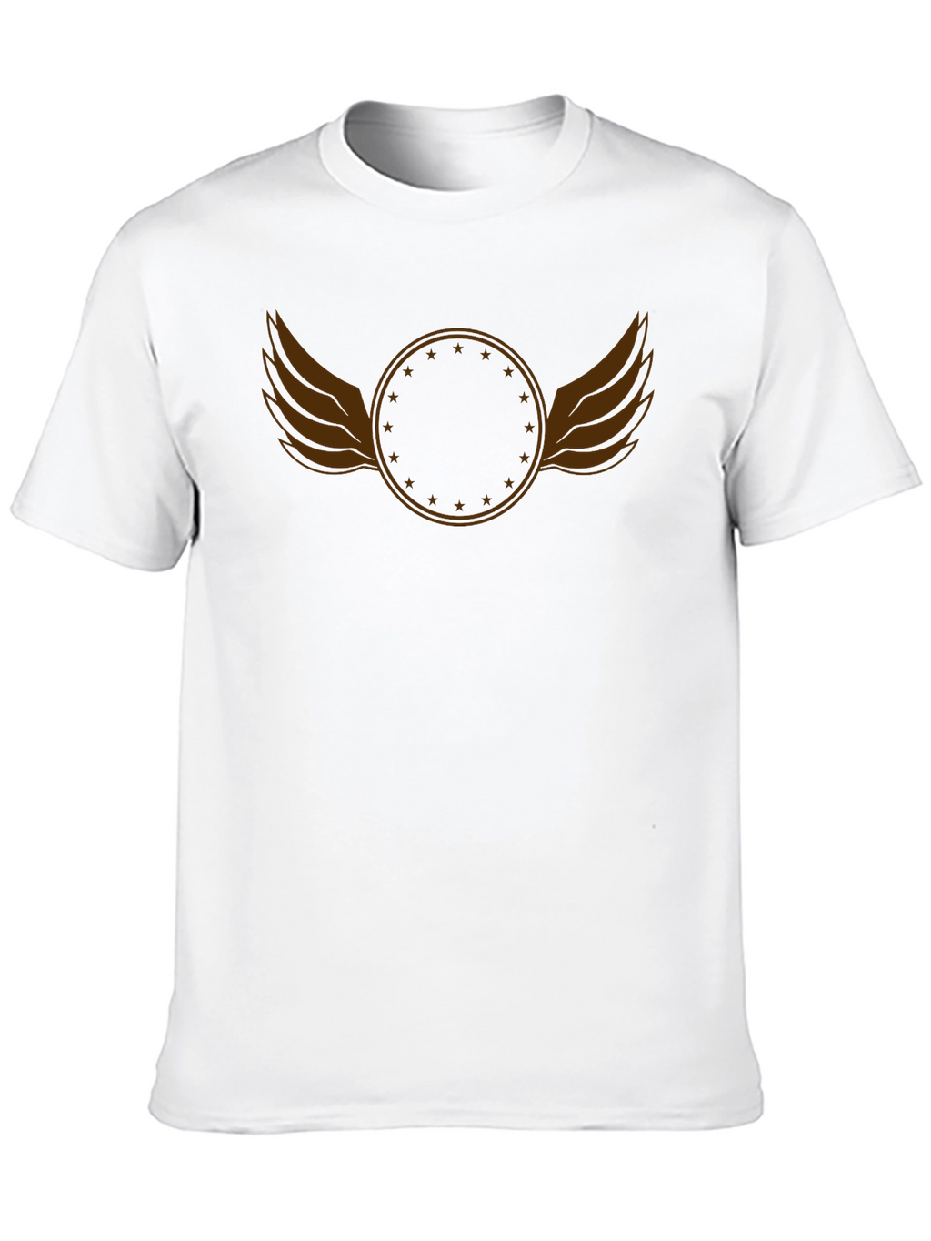 Winged Star Circle Black Tee