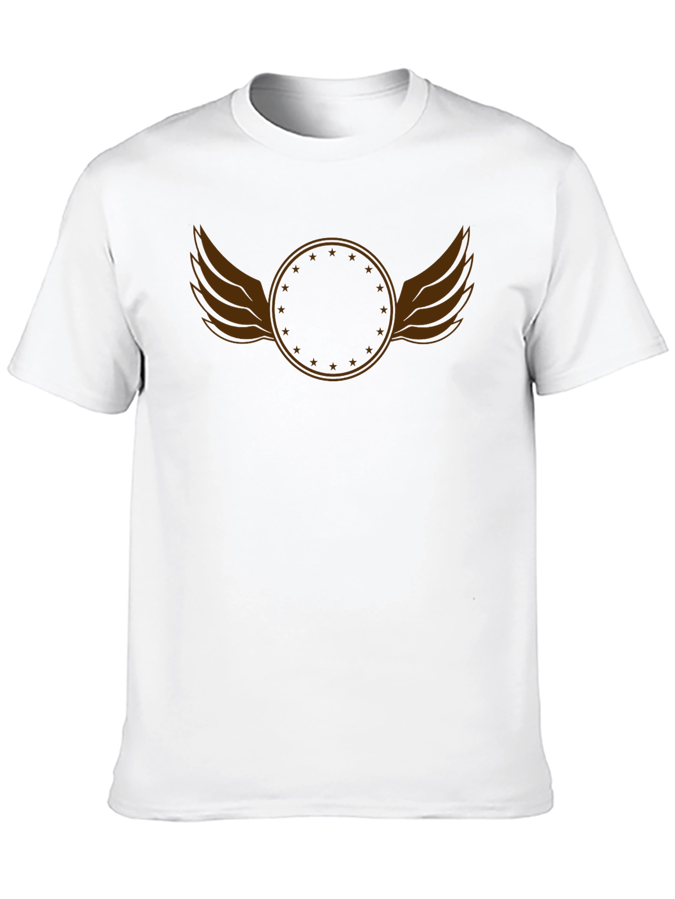 Winged Star Circle Black Tee