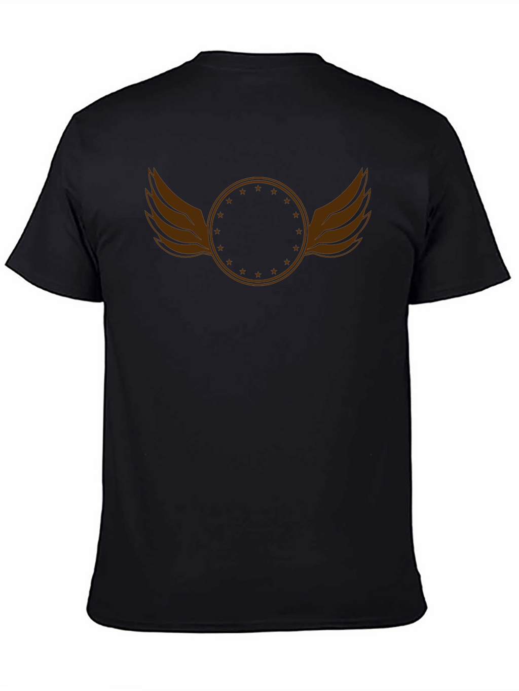 Winged Star Circle Black Tee