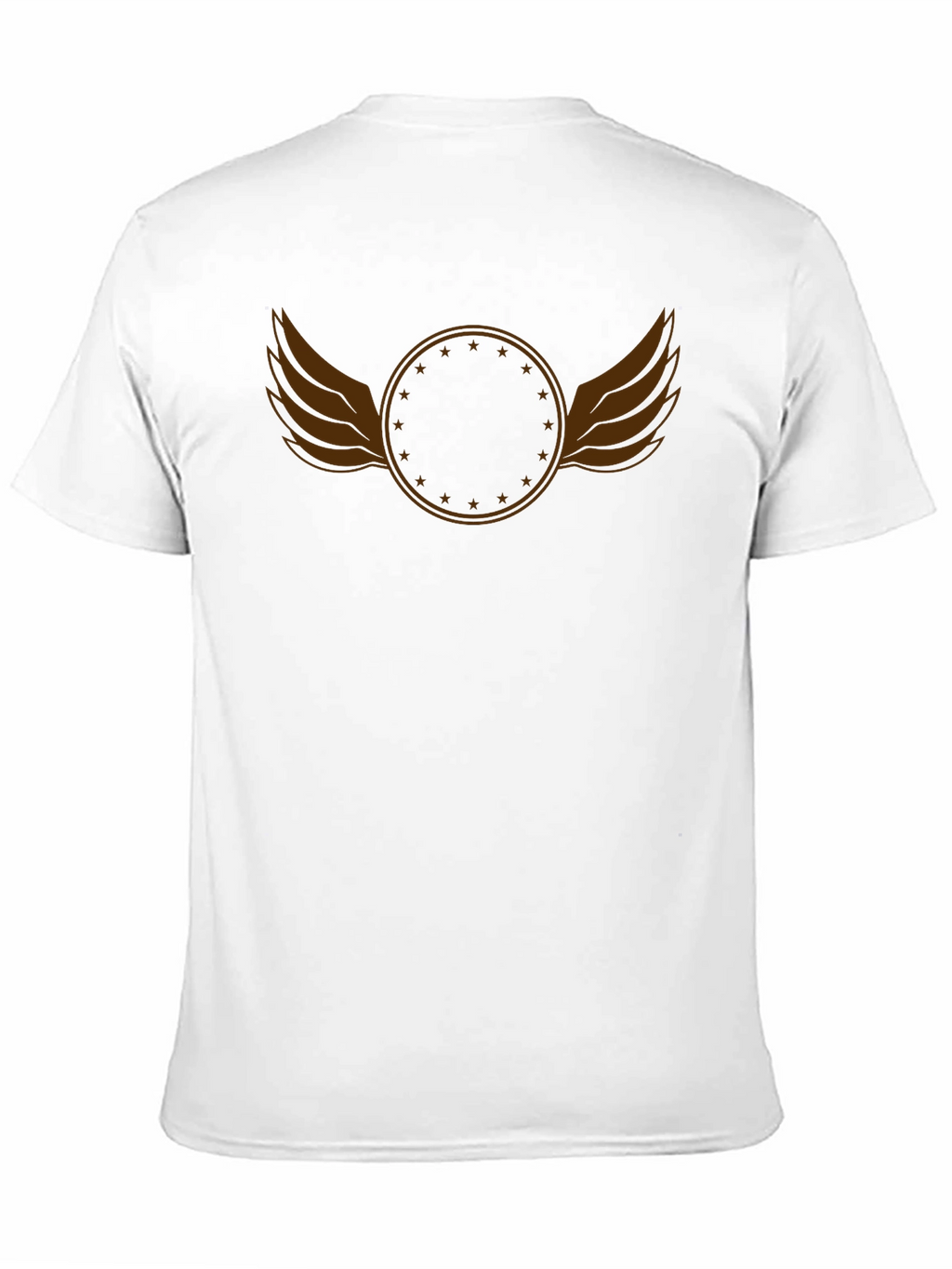 Winged Star Circle Black Tee