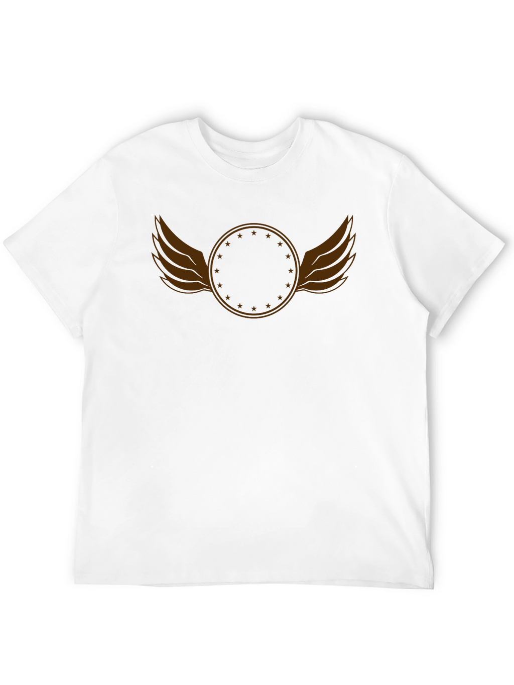 Winged Star Circle Black Tee
