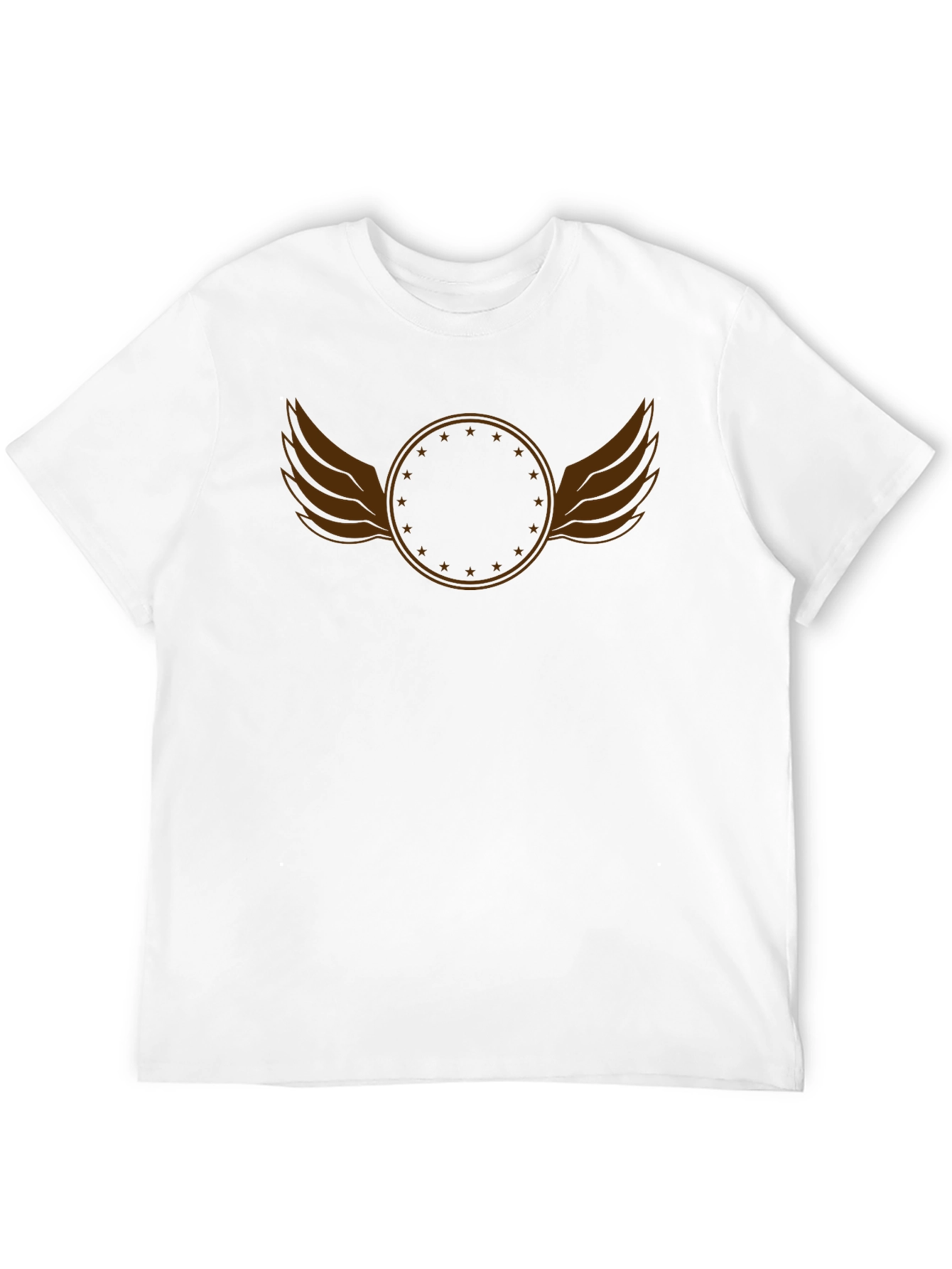 Winged Star Circle Black Tee