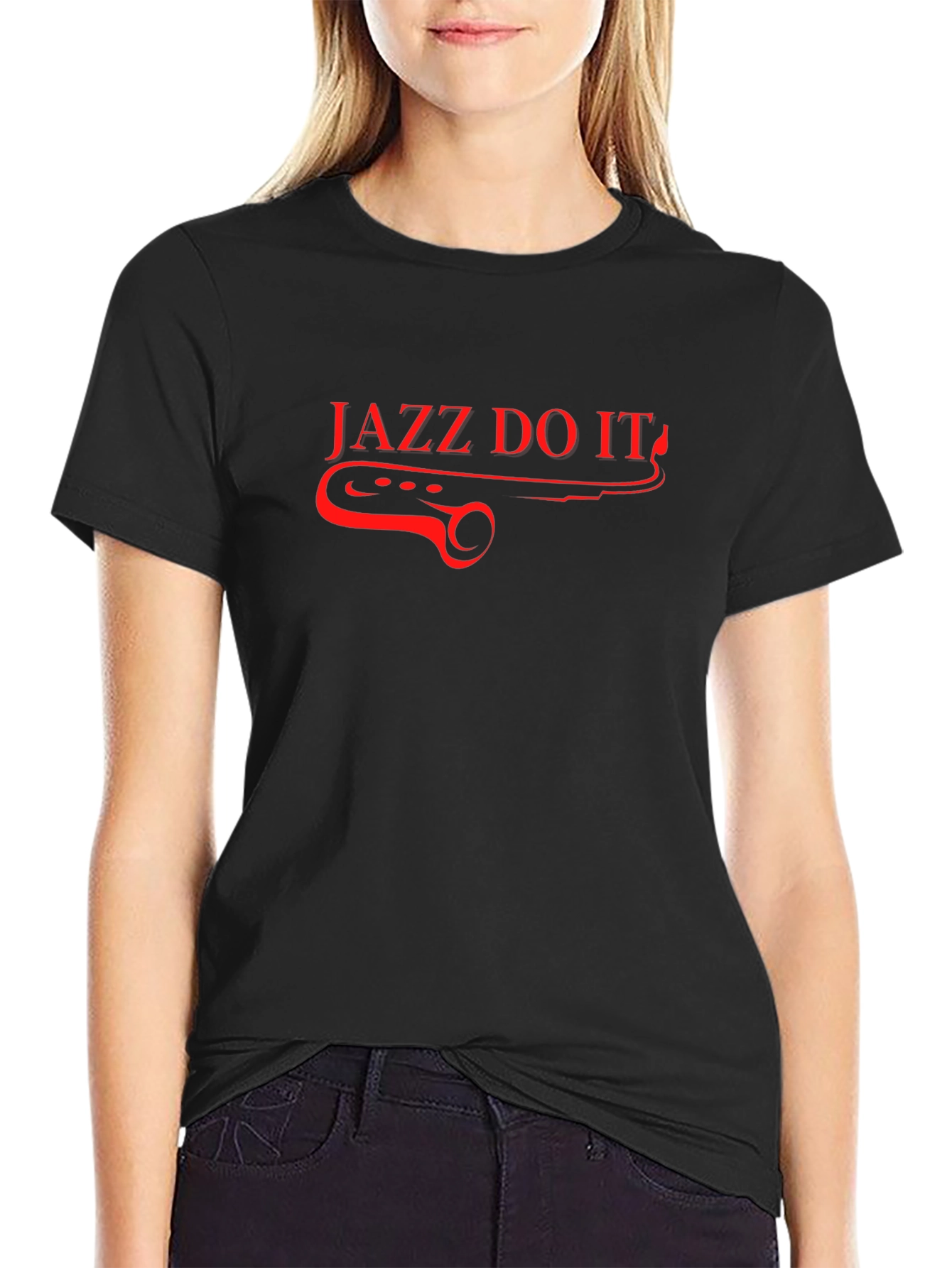 Jazz Do It Graphic Tee - Black Cotton T-Shirt