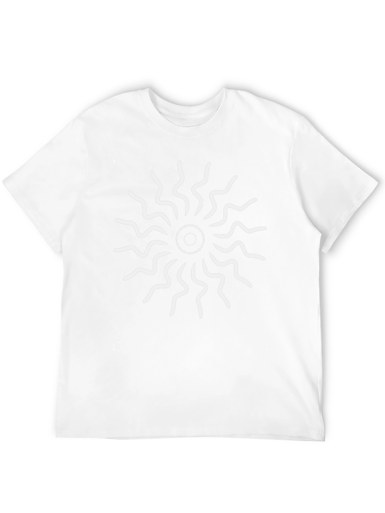 Abstract Sunburst Black T-Shirt