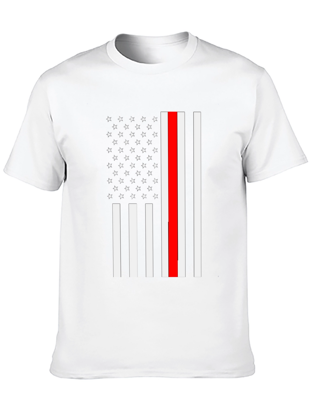 Thin Red Line Flag T-Shirt Firefighter Support