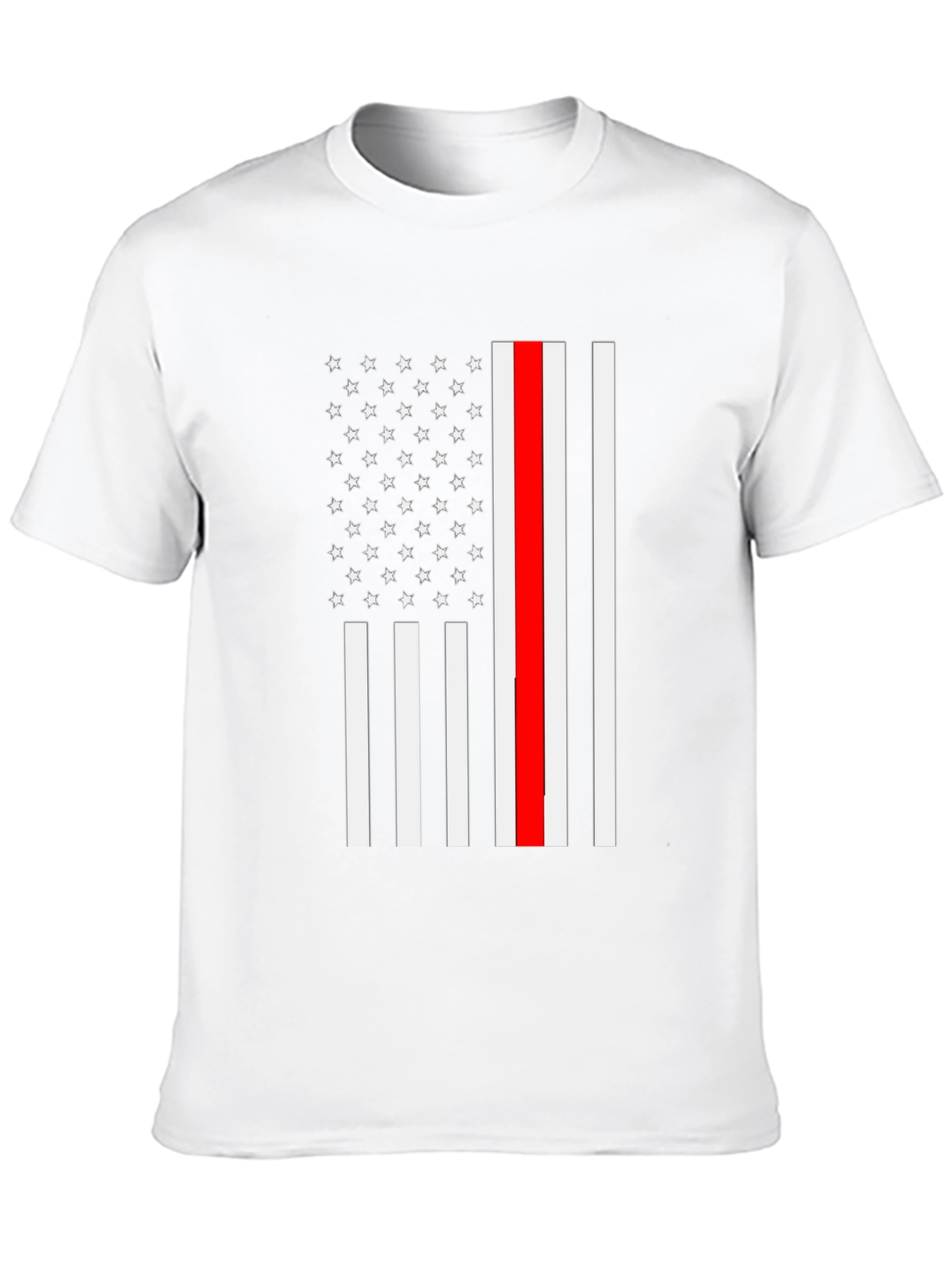 Thin Red Line Flag T-Shirt Firefighter Support
