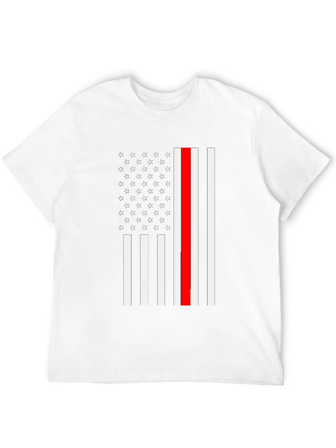 Thin Red Line Flag T-Shirt Firefighter Support