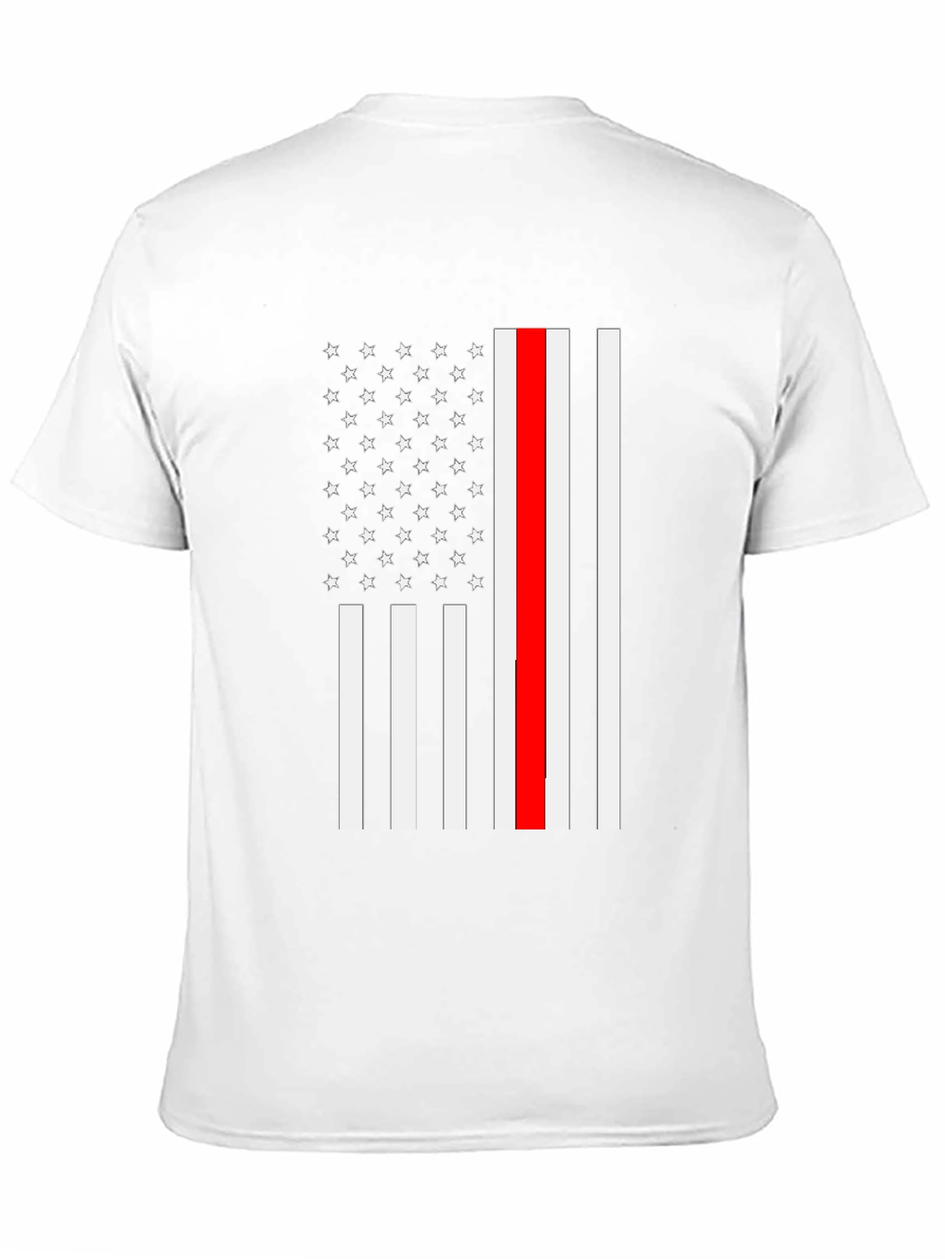 Thin Red Line Flag T-Shirt Firefighter Support