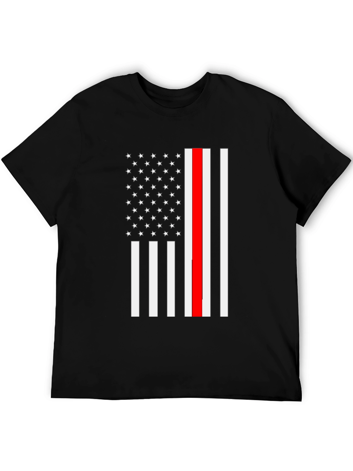 Thin Red Line Flag T-Shirt Firefighter Support