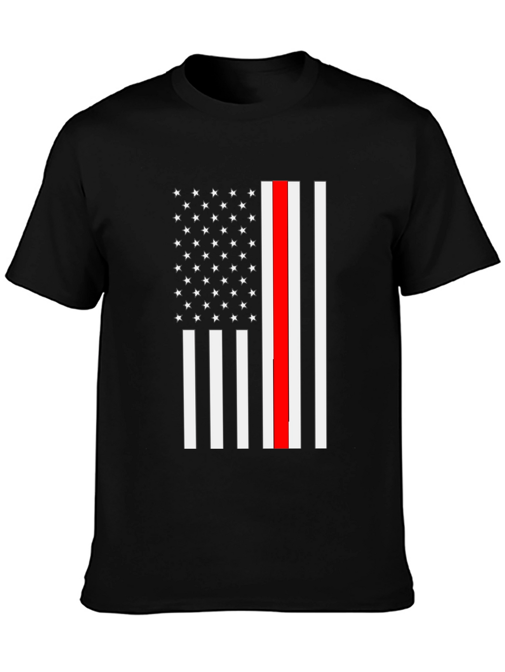 Thin Red Line Flag T-Shirt Firefighter Support
