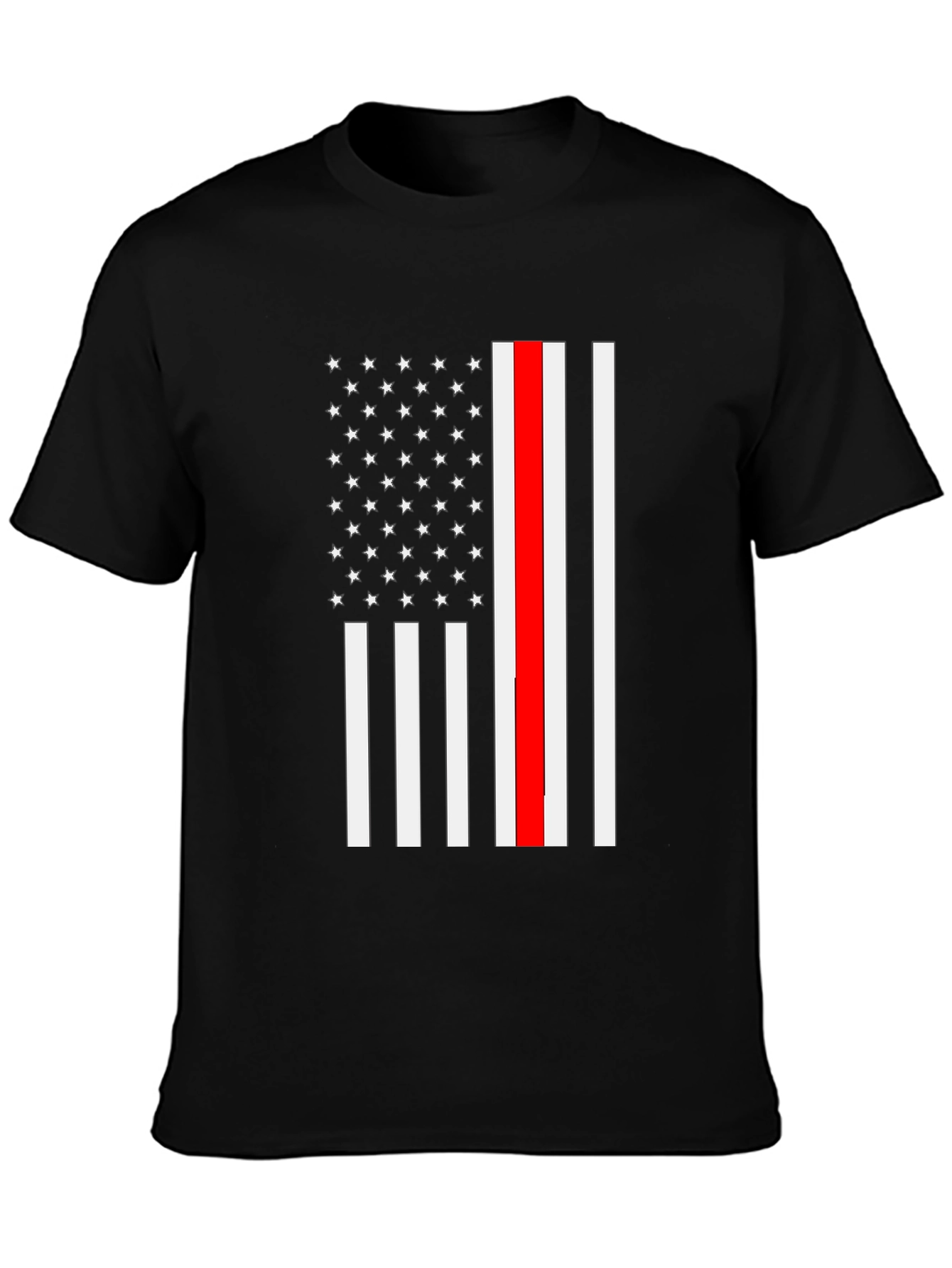 Thin Red Line Flag T-Shirt Firefighter Support
