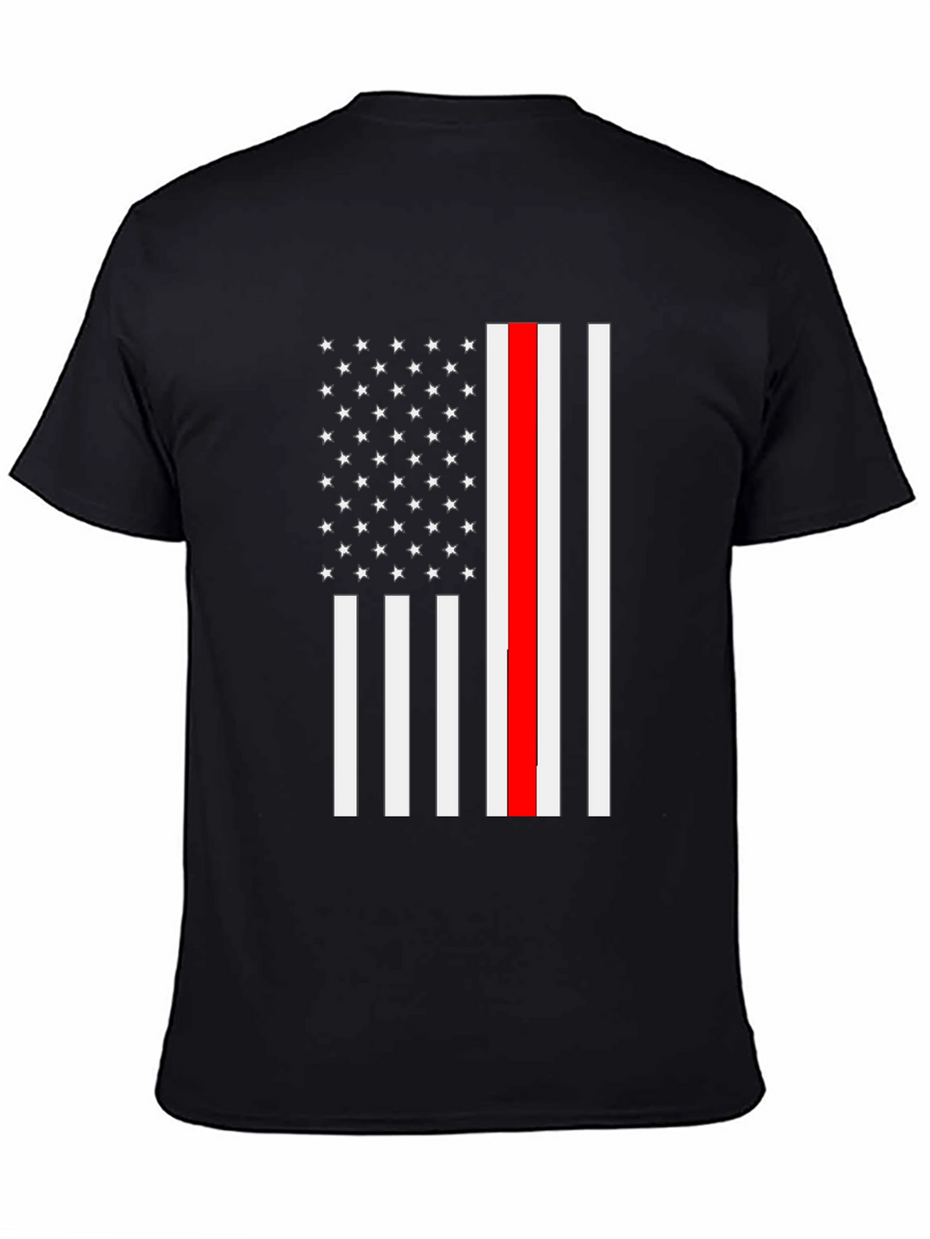 Thin Red Line Flag T-Shirt Firefighter Support