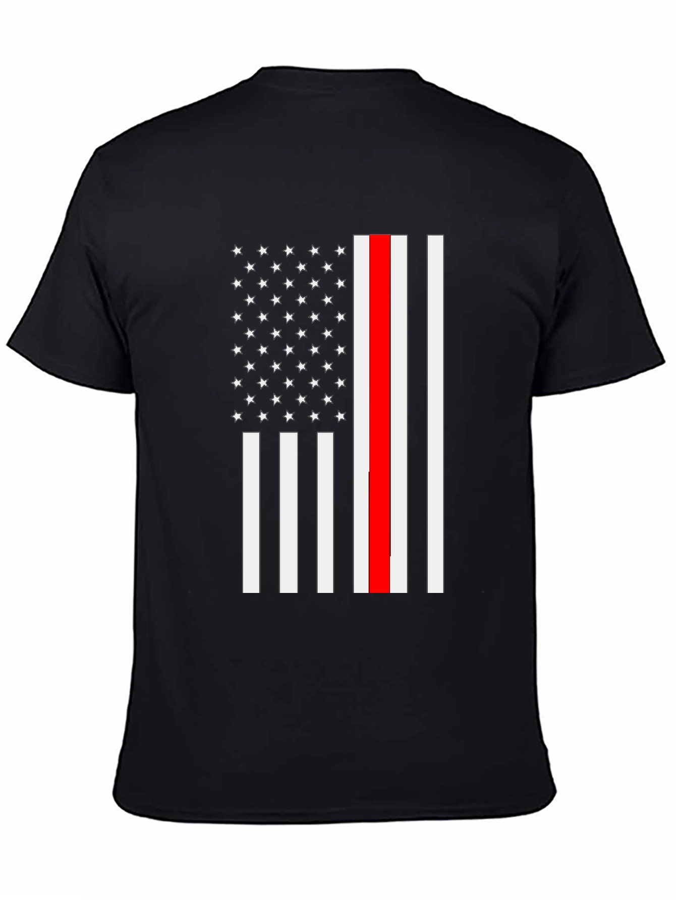 Thin Red Line Flag T-Shirt Firefighter Support
