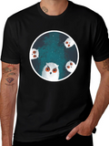 Owl Constellation Graphic Tee - Stylish Black T-Shirt