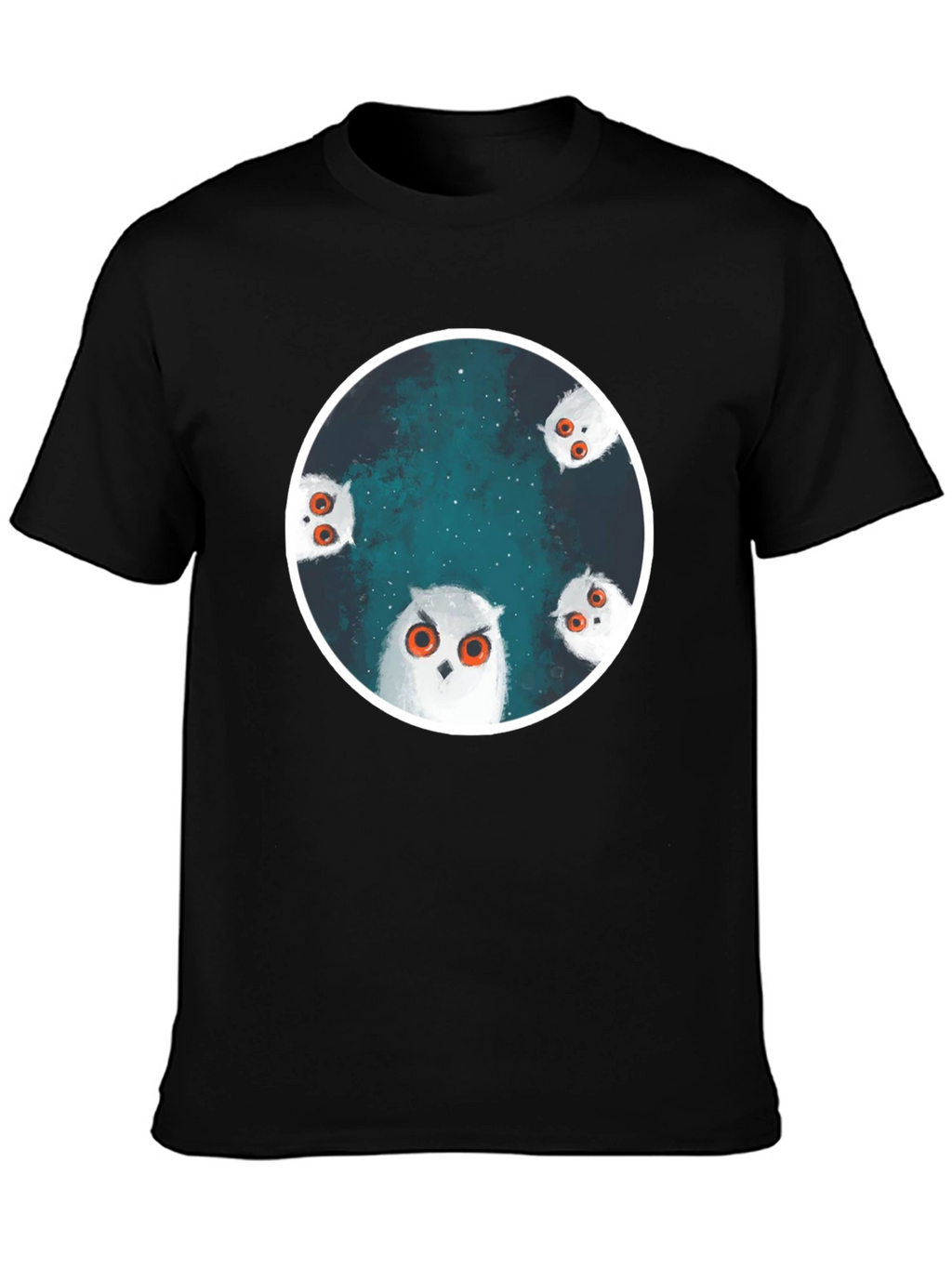 Owl Constellation Graphic Tee - Stylish Black T-Shirt