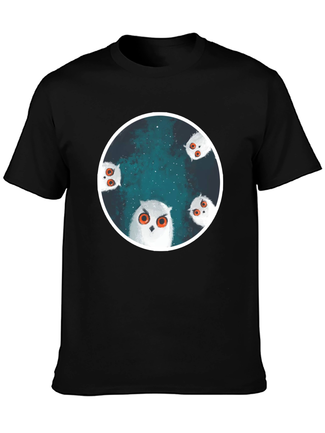 Owl Constellation Graphic Tee - Stylish Black T-Shirt