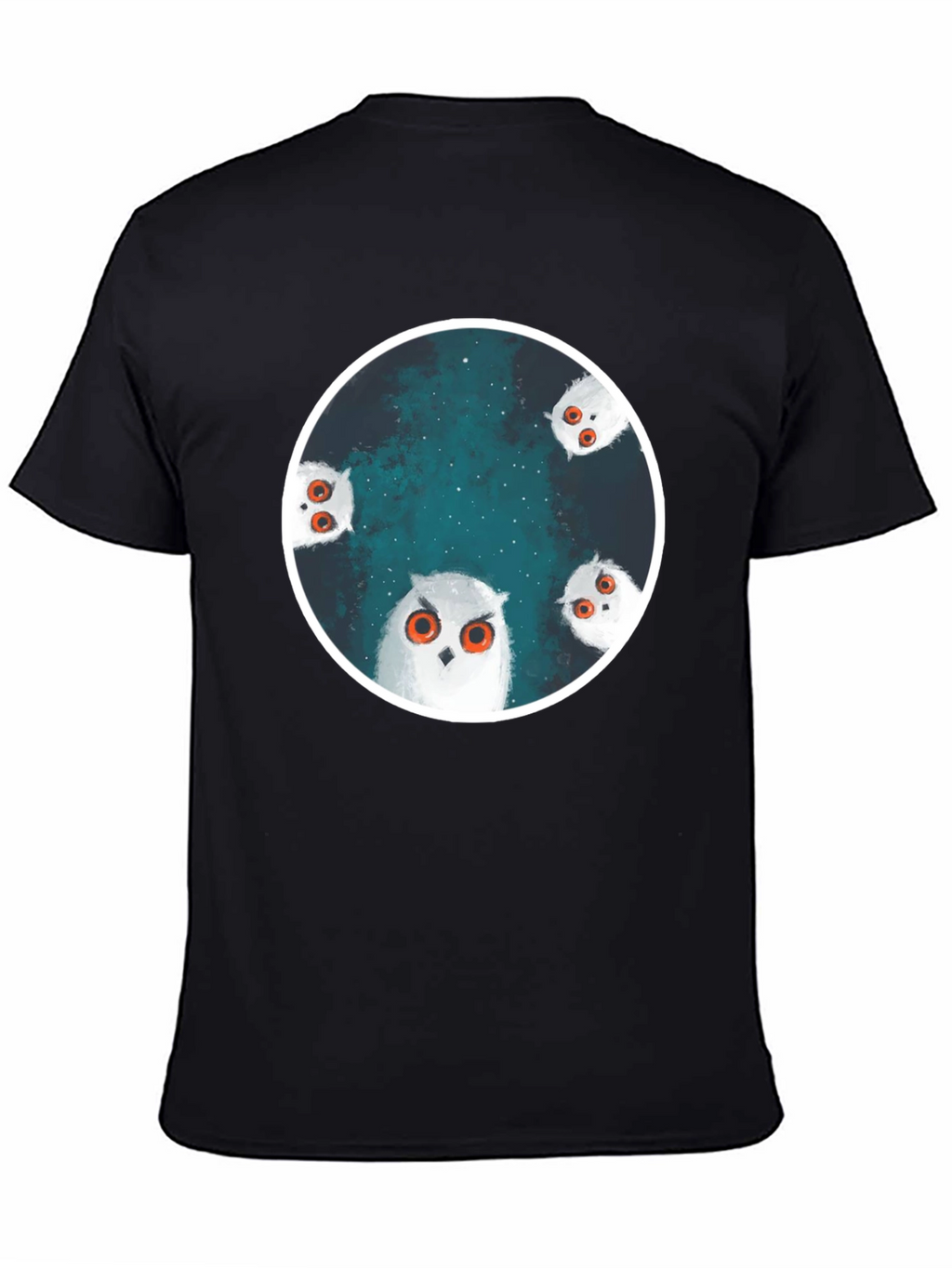 Owl Constellation Graphic Tee - Stylish Black T-Shirt