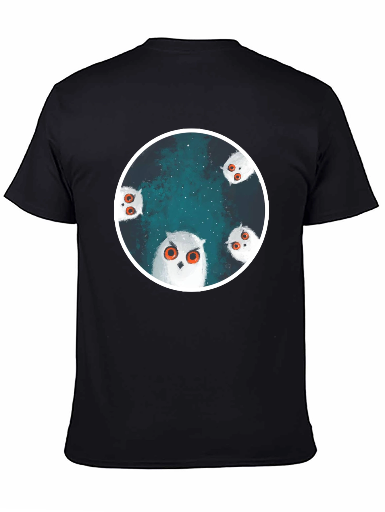 Owl Constellation Graphic Tee - Stylish Black T-Shirt