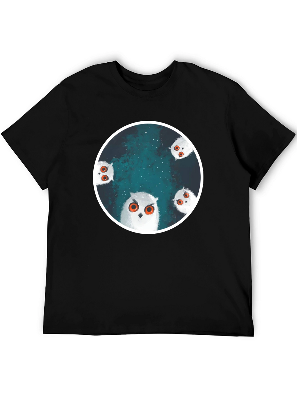 Owl Constellation Graphic Tee - Stylish Black T-Shirt