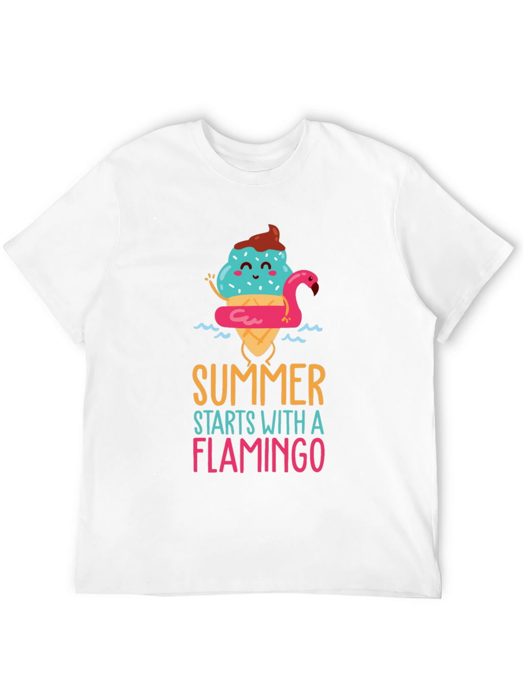 Summer Flamingo Graphic T-Shirt