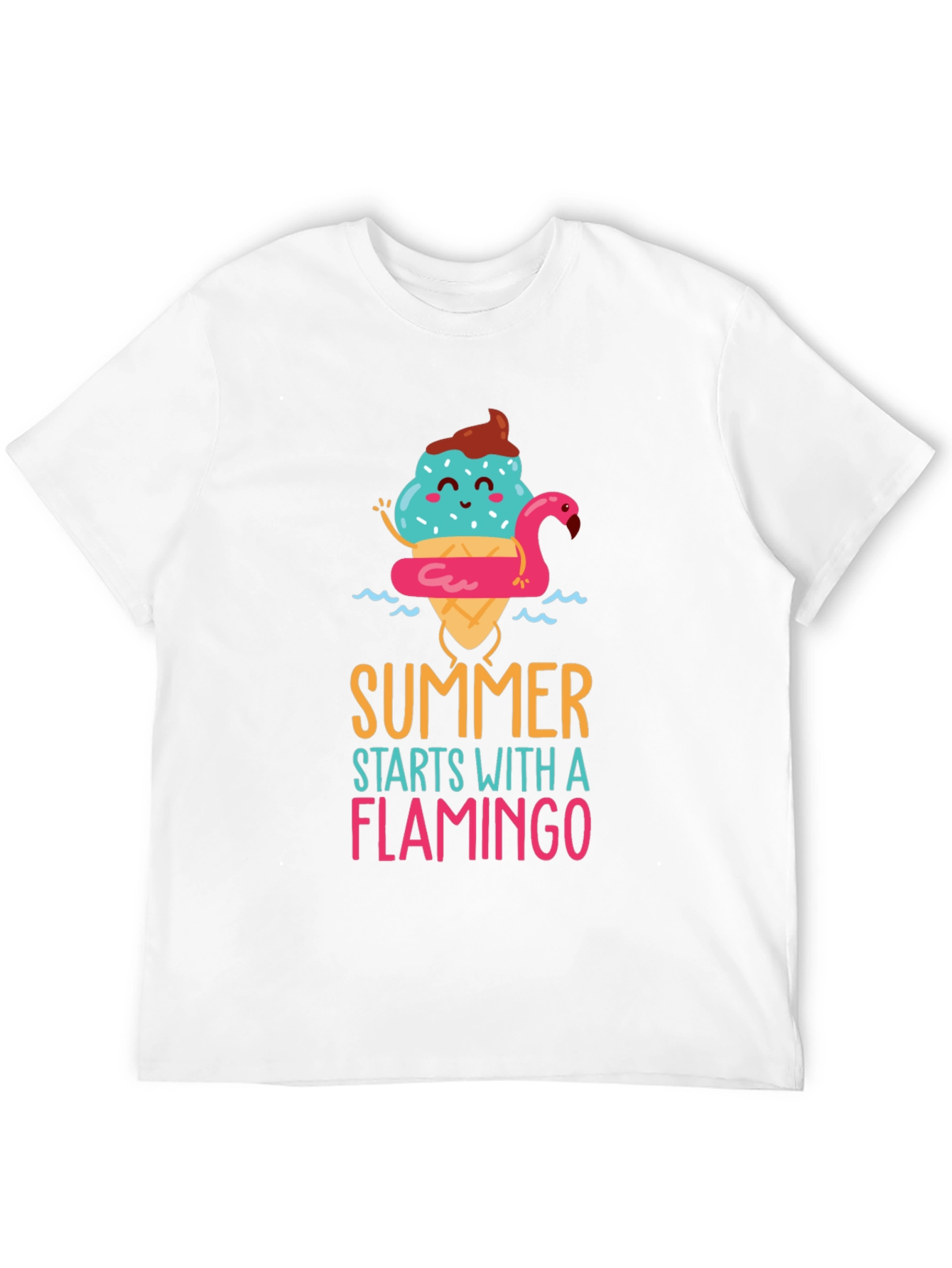 Summer Flamingo Graphic T-Shirt