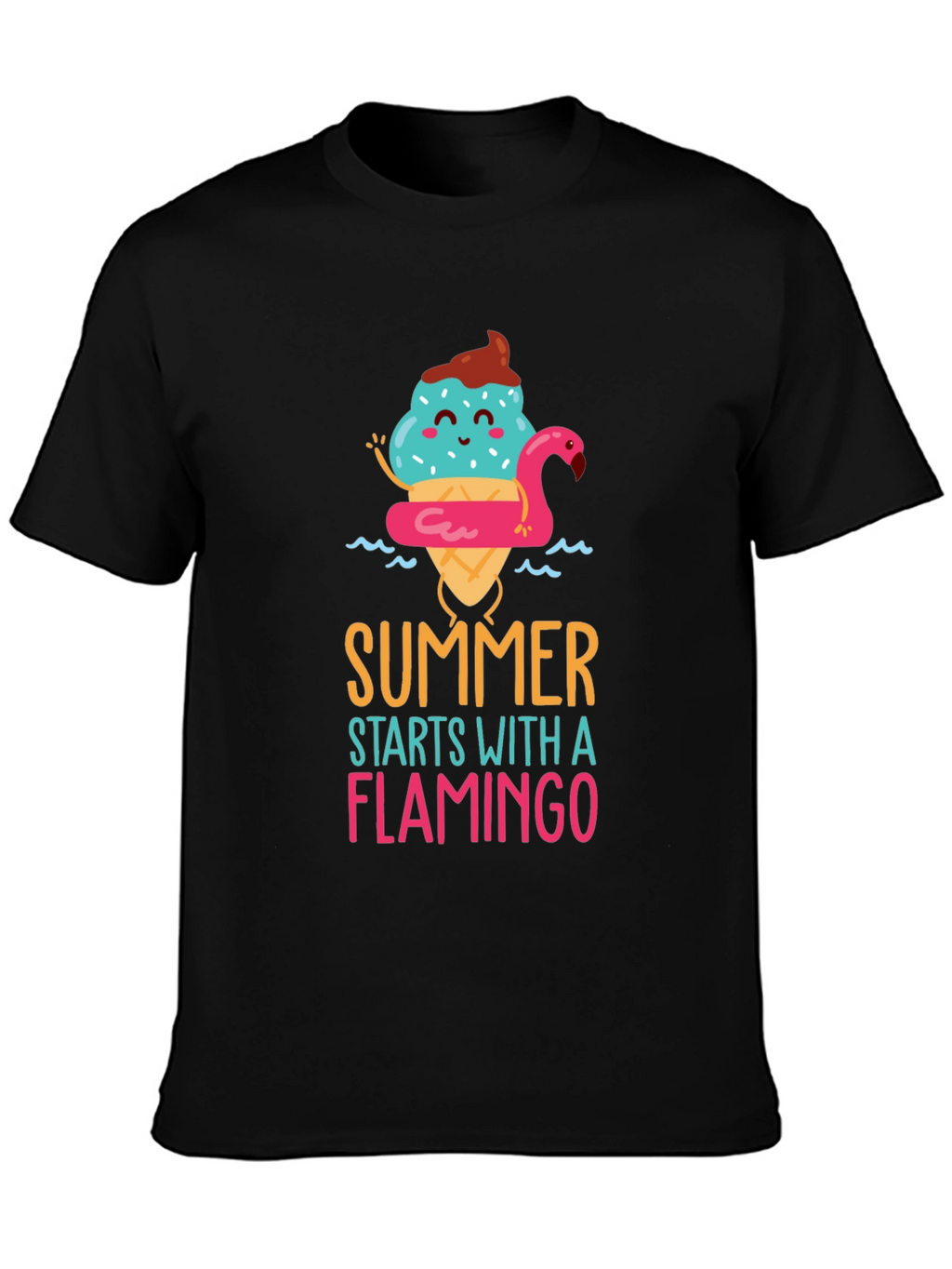 Summer Flamingo Graphic T-Shirt