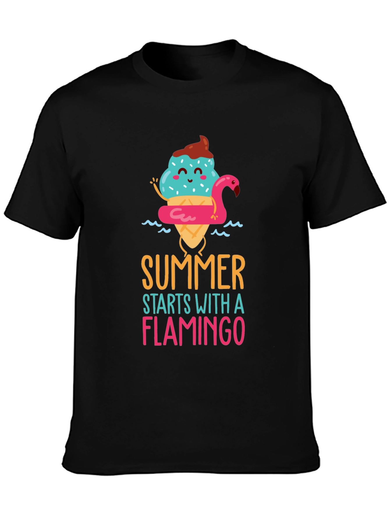 Summer Flamingo Graphic T-Shirt