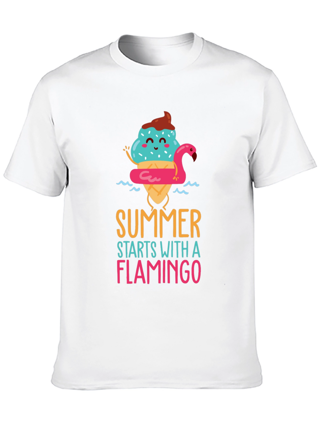 Summer Flamingo Graphic T-Shirt
