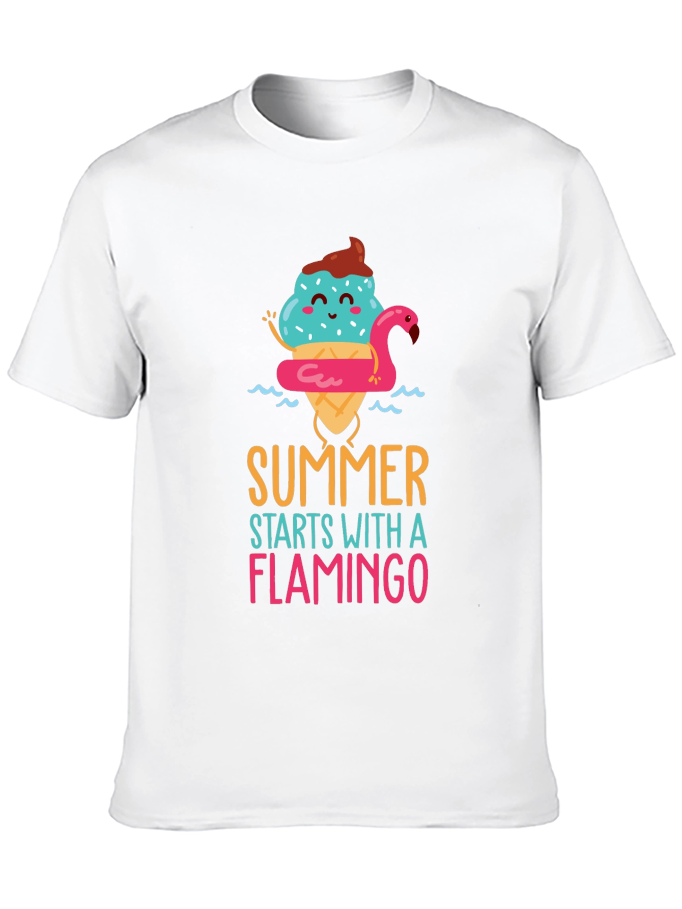 Summer Flamingo Graphic T-Shirt