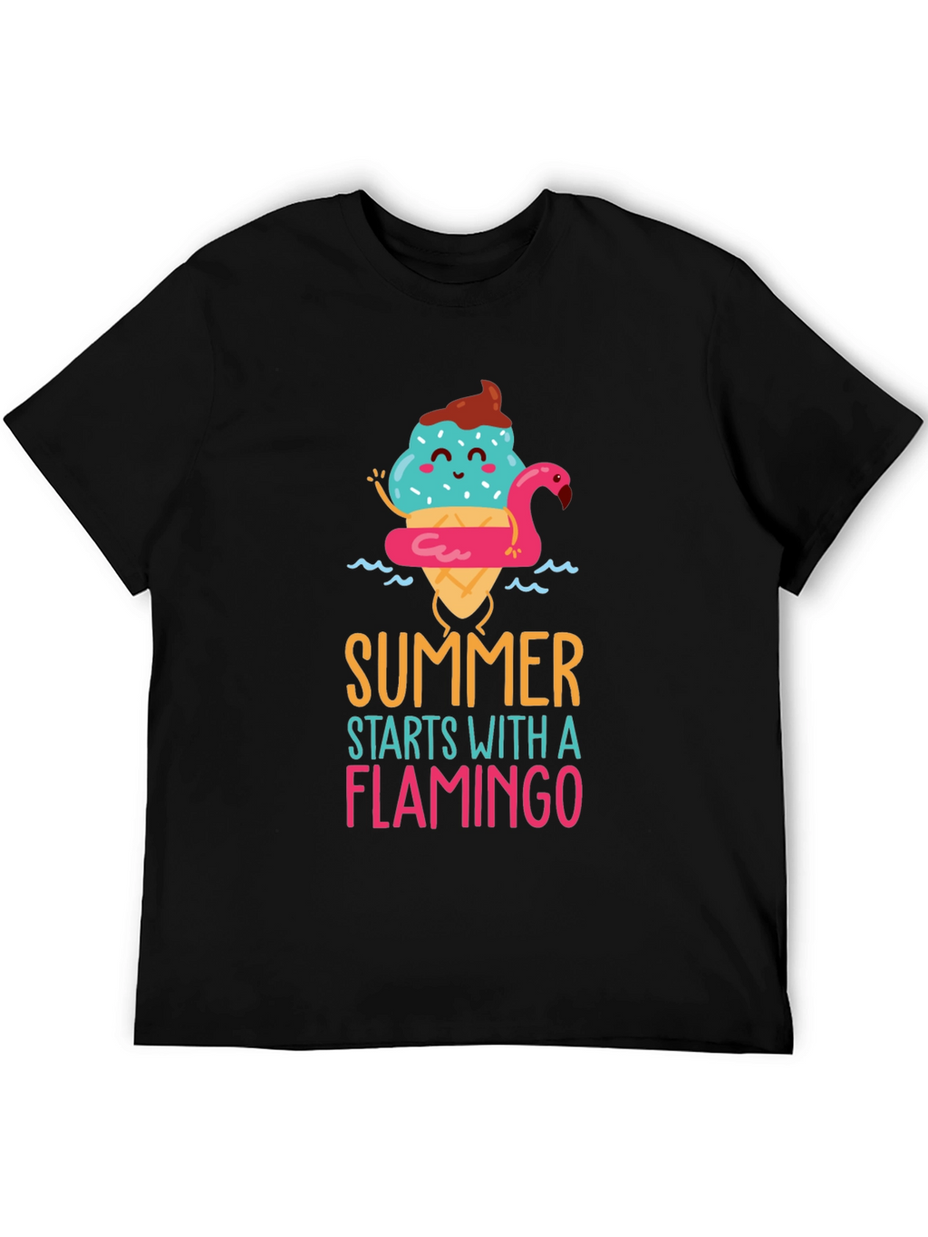 Summer Flamingo Graphic T-Shirt