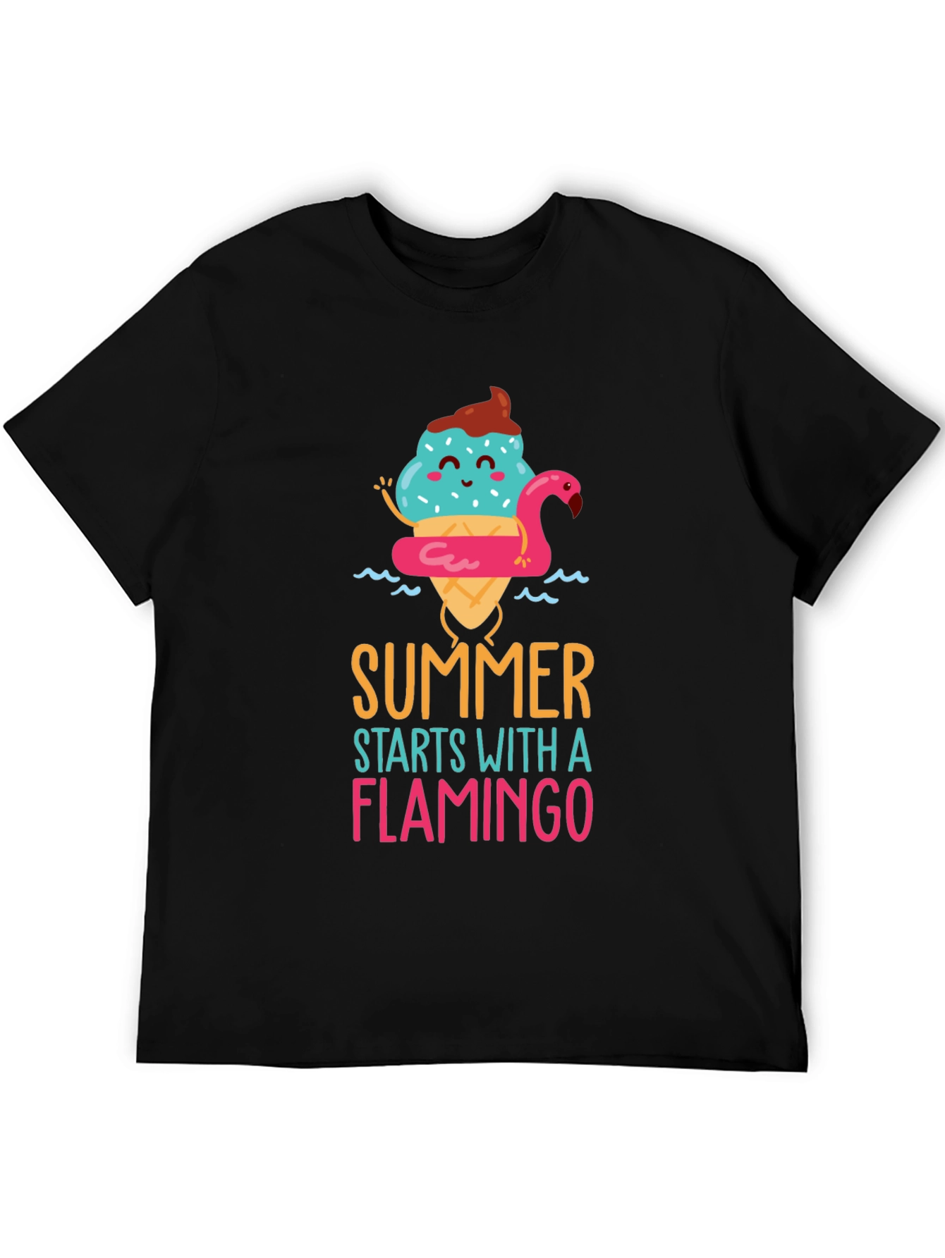 Summer Flamingo Graphic T-Shirt